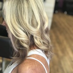 The Color Couture Hair Studio - Highlights with pops of purple underneath