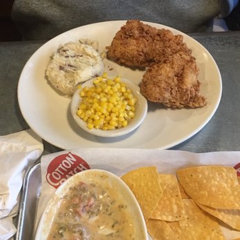 Cotton Patch Cafe - CHICKEN FRIED CHICKEN Queso chips Homemade Queso & Salsa - American Near Me - Rockwall, Texas
