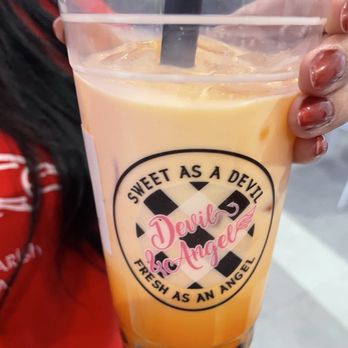 Devil & Angel Desserts - Thai Iced Tea with Boba - Bubble Tea Near Me - Vallejo, California
