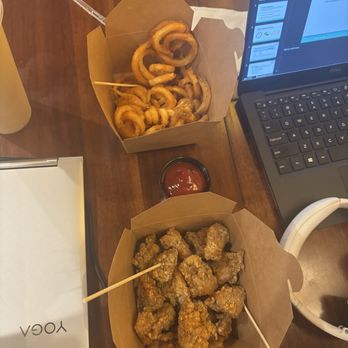 Hop Cafe - Popcorn Chicken and Curly Fries - Coffee & Tea Near Me - Arcadia, California