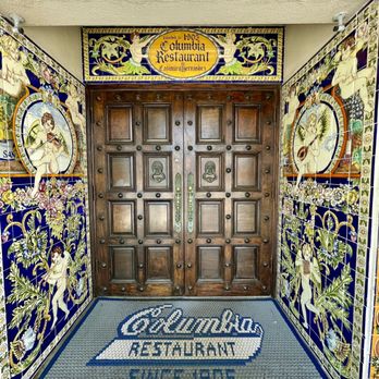 Historic Ybor City District - Beautiful tiles on the Columbia Restaurant entrance - Landmarks & Historical Buildings Near Me