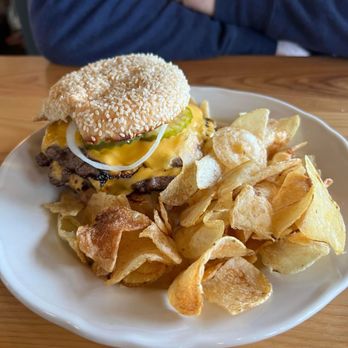 Sacred Profane - Double Patty Burger - Breweries Near Me - Biddeford, Maine