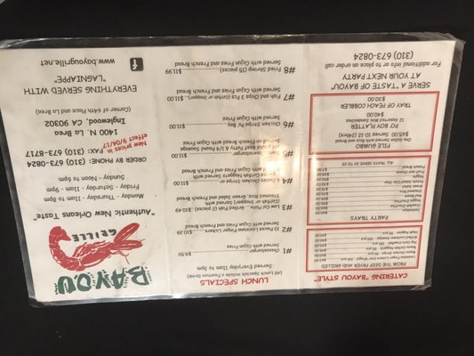 Menu photo 4 Bayou Grille Inglewood, CA Menu photo 4 Bayou Grille Inglewood, CA
