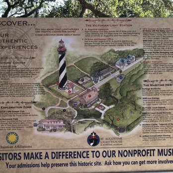 St. Augustine Lighthouse & Maritime Museum - Map that is posted throughout the property - Museums Near Me - Saint Augustine, Florida