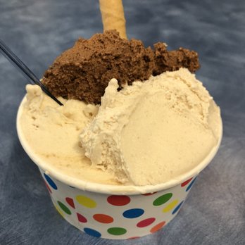 Blue Ice Gelato - Cookie butter, peanut butter, and chocolate banana - Coffee & Tea Near Me - Tucson, Arizona