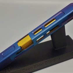 Deep River Customs - High tech Blue DLC coating on this slide, PVD coating on the barrel.