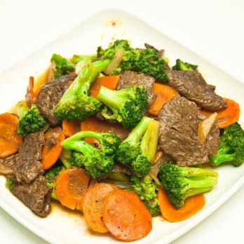 Walk The Wok - a plate of beef and broccoli - Vegan Near Me - Portland, Oregon Walk The Wok - a plate of beef and broccoli - Vegan Near Me - Portland, Oregon