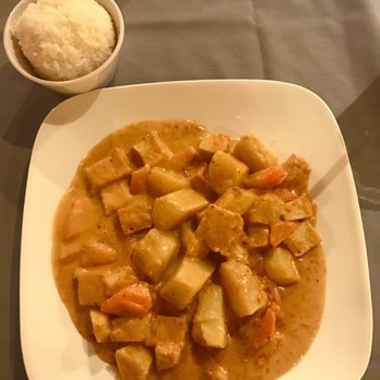 Thai Lanna - Panang curry with tofu, carrots, and potatoes. - Thai Near Me - Houston, Texas Thai Lanna - Panang curry with tofu, carrots, and potatoes. - Thai Near Me - Houston, Texas