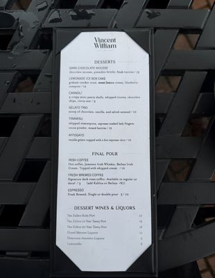 Menu photo 1 Vincent William Wine Madison, OH Menu photo 1 Vincent William Wine Madison, OH