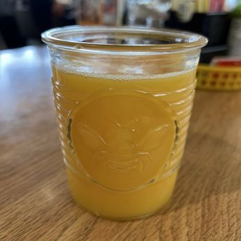 The Busy Bee Diner - Cute bee cup with orange juice - Breakfast & Brunch Near Me - Kennewick, Washington The Busy Bee Diner - Cute bee cup with orange juice - Breakfast & Brunch Near Me - Kennewick, Washington