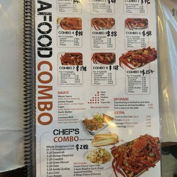 Crawfish Chef - Menu // Seafood Combo Page - Seafood Near Me - Seattle, Washington