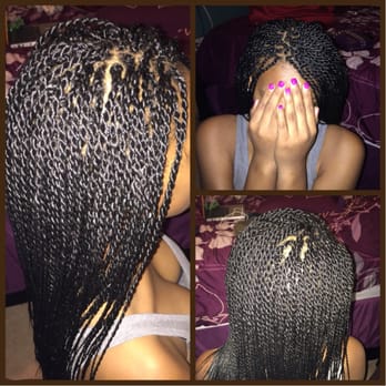 Elom's Braiding - Love my mini ME Sengeles twist. They did a GREAT JOB took 7 hours ( due to size) but it looks great :-) - Hair Stylists Near Me - Charlotte, North Carolina Elom's Braiding - Love my mini ME Sengeles twist. They did a GREAT JOB took 7 hours ( due to size) but it looks great :-) - Hair Stylists Near Me - Charlotte, North Carolina
