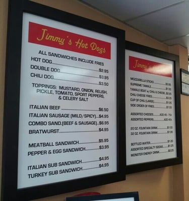 Menu photo 6 Jimmy's Hot Dogs Phoenix, AZ