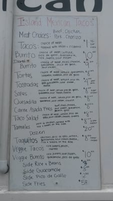 Menu photo 4 Island Mexican Tacos Freeland, WA