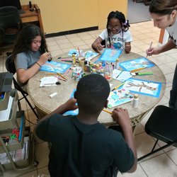 The Academy for Arts & Education - Students working with colors