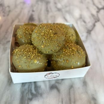 Lily’s Chocolate & Coffee - Pistachio lokma donut - Desserts Near Me - Vienna, Virginia Lily’s Chocolate & Coffee - Pistachio lokma donut - Desserts Near Me - Vienna, Virginia