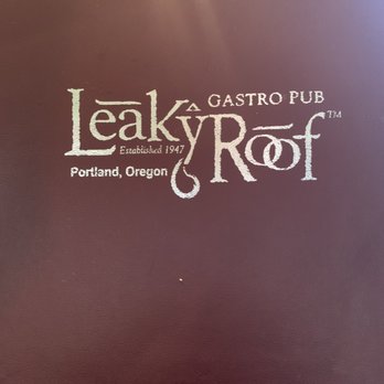 Leaky Roof - Menu cover - Gastropubs Near Me - Portland, Oregon