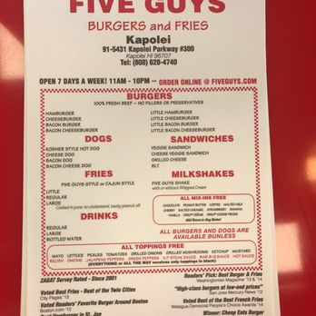 Five Guys - Burgers Near Me - Kapolei, Hawaii Five Guys - Burgers Near Me - Kapolei, Hawaii