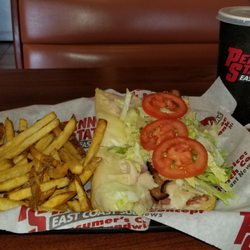 Penn Station East Coast Subs - Club sandwich, fries and a sweet tea.