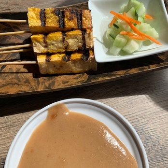 Chatayee Thai - Tofu Satay. The smokiness added by the grill was fantastic. - Thai Near Me - Philadelphia, Pennsylvania