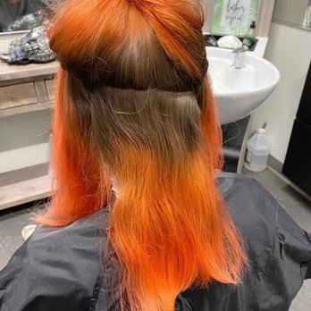 Hardcore Hair - Before length and roots. Was already orange - Hair Salons Near Me - San Jose, California Hardcore Hair - Before length and roots. Was already orange - Hair Salons Near Me - San Jose, California