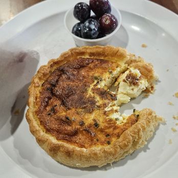 Bean Counter Cafe - Quiche Lorain with grape salad. - Breakfast & Brunch Near Me - Blue Springs, Missouri Bean Counter Cafe - Quiche Lorain with grape salad. - Breakfast & Brunch Near Me - Blue Springs, Missouri