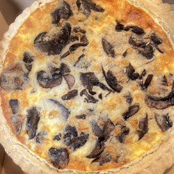 Lunardi's Supermarkets - Mushroom quiche.  And they also brought back quiche Lorraine.  Currently $23.99 and so worth it!