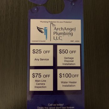 ArchAngel Plumbing - Door hanger - Plumbing Near Me - Cross Roads, Texas