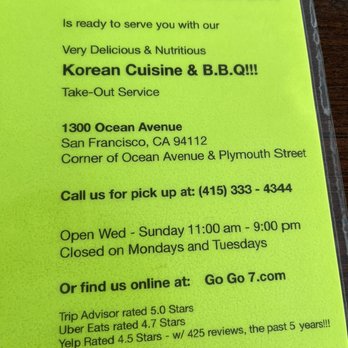 Go Go 7 - Korean Near Me - San Francisco, California