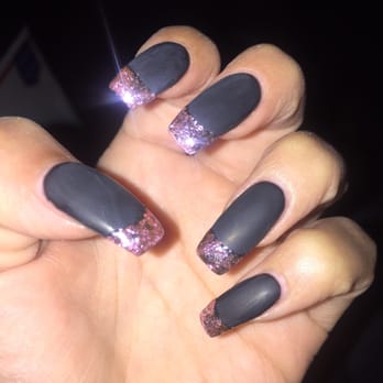 Studio Nails & Spa - Love my nails. Matte nail with glitter shinny tip!!! - Nail Salons Near Me - Pico Rivera, California Studio Nails & Spa - Love my nails. Matte nail with glitter shinny tip!!! - Nail Salons Near Me - Pico Rivera, California
