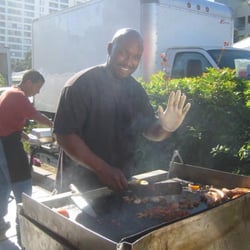 Bowers Gourmet Sausages - He's one very nice guy, cooking up a storm at SM farmers' market