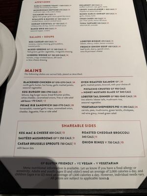 Menu photo 2 The Keg Steakhouse + Bar - Brampton Brampton, ON Menu photo 2 The Keg Steakhouse + Bar - Brampton Brampton, ON