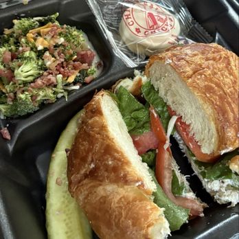 Chicken Salad Chick - Fancy Nancy on a croissant and broccoli salad - Southern Near Me - Carrollton, Georgia Chicken Salad Chick - Fancy Nancy on a croissant and broccoli salad - Southern Near Me - Carrollton, Georgia