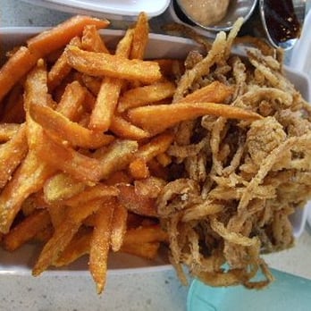 The Counter - The "Fifty-Fifty" Sweet Fries & Onion Strings. - Burgers Near Me - Honolulu, Hawaii