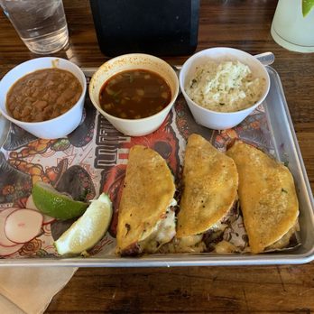 El Taco H - Birria taco plate. Let's eat! - Tacos Near Me - Denton, Texas