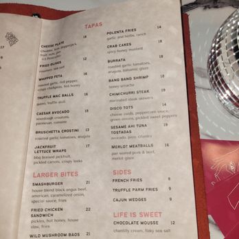 Bartley's - Tapas menu - Cocktail Bars Near Me - New York, New York