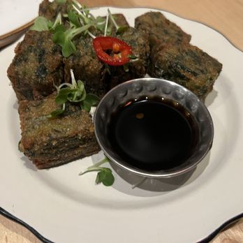 Thai Social - Chive Pancake - crispy outside and soft inside - Thai Near Me - New York, New York Thai Social - Chive Pancake - crispy outside and soft inside - Thai Near Me - New York, New York