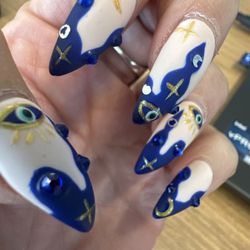 Metuchen Nail Spa - Update*   3.5 days and I've lost 6 stones,  Cuticles are a mess.