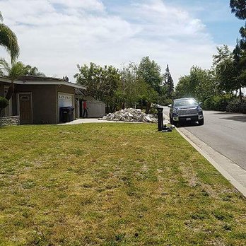 Green Grass Landscaping - This is a before pic of our grass. It was in much worse shape just before Chris started working it. - Landscaping Near Me