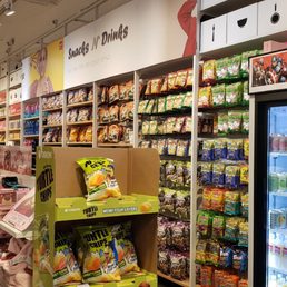 Wall of snacks and drinks
