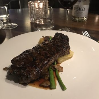 Maggie Oakes - Rib eye with mushrooms beans and potato gratin - amazing steak - Seafood Near Me - Montreal, Quebec Maggie Oakes - Rib eye with mushrooms beans and potato gratin - amazing steak - Seafood Near Me - Montreal, Quebec