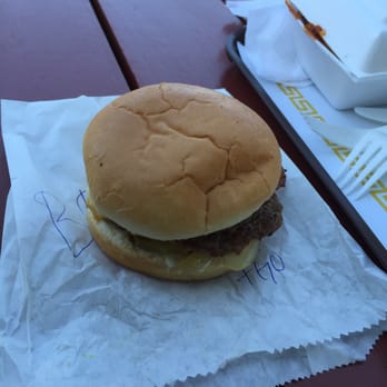 Pick-Quick Drive In - Quarter-pound double cheese burger with bacon and grilled onions. - Burgers Near Me - Fife, Washington Pick-Quick Drive In - Quarter-pound double cheese burger with bacon and grilled onions. - Burgers Near Me - Fife, Washington