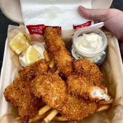 AK Fish Fryers - 4 piece combo. All fantastic, but the Halibut was some of the best I've tried.