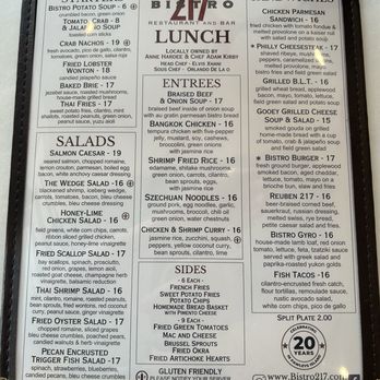 Bistro 217 - Lunch Menu Bistro 217 - Seafood Near Me - Pawleys Island, South Carolina Bistro 217 - Lunch Menu Bistro 217 - Seafood Near Me - Pawleys Island, South Carolina
