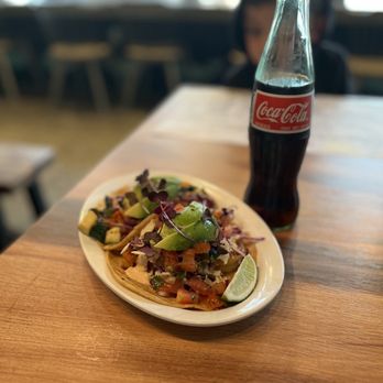 Haggo's Organic Taco - a bottle of coca - Tacos Near Me - Encinitas, California