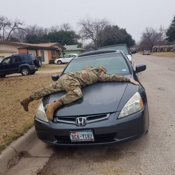 Work Time Auto Repair - A soldier getting her car back after it was fixed at Work Time Auto Repair! - Auto Repair Near Me - Crowley, Texas Work Time Auto Repair - A soldier getting her car back after it was fixed at Work Time Auto Repair! - Auto Repair Near Me - Crowley, Texas