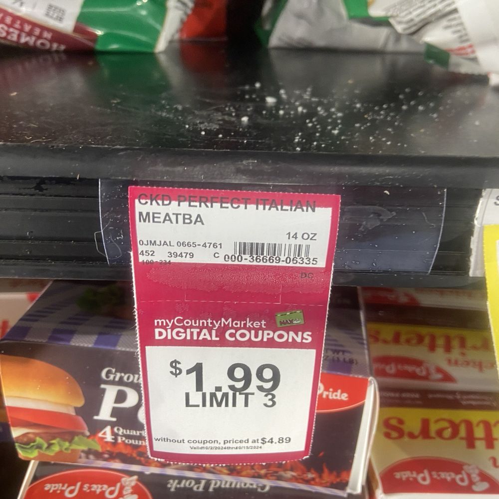 County Market - Sale price for meatballs which I was refused! - Grocery Near Me - Charleston, Illinois County Market - Sale price for meatballs which I was refused! - Grocery Near Me - Charleston, Illinois