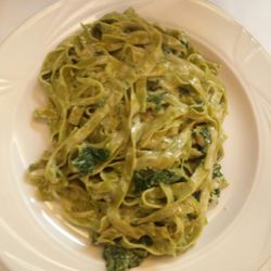La Posta - Spinach pasta. There were a couple of other ingredients. But I don't remember. Very tasty.