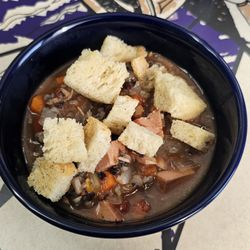 Loving Dove Farmacia & The Organic Cafe - Soup of the day. Chicken and Wild Rice.