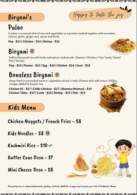 Menu photo 6 5th Element Indian Bistro & Bar Delray Beach, FL Menu photo 6 5th Element Indian Bistro & Bar Delray Beach, FL